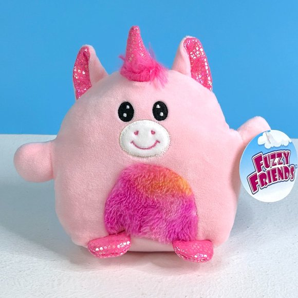 Fuzzy Friends Valentine's Day Squishy Soft Unicorn 6" Plush Stuffed‎ Animal Toy - Picture 1 of 4